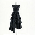 Spring Elegant Elegant Wooden Ear Stitching High Grade V neck Cross Maxi Dress Women Clothing Bella Mia
