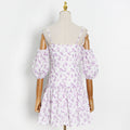 Women Clothing Sexy off Shoulder Printed Short Dress Sneaky Design Spaghetti Strap Floral Print A line Dress Bella Mia