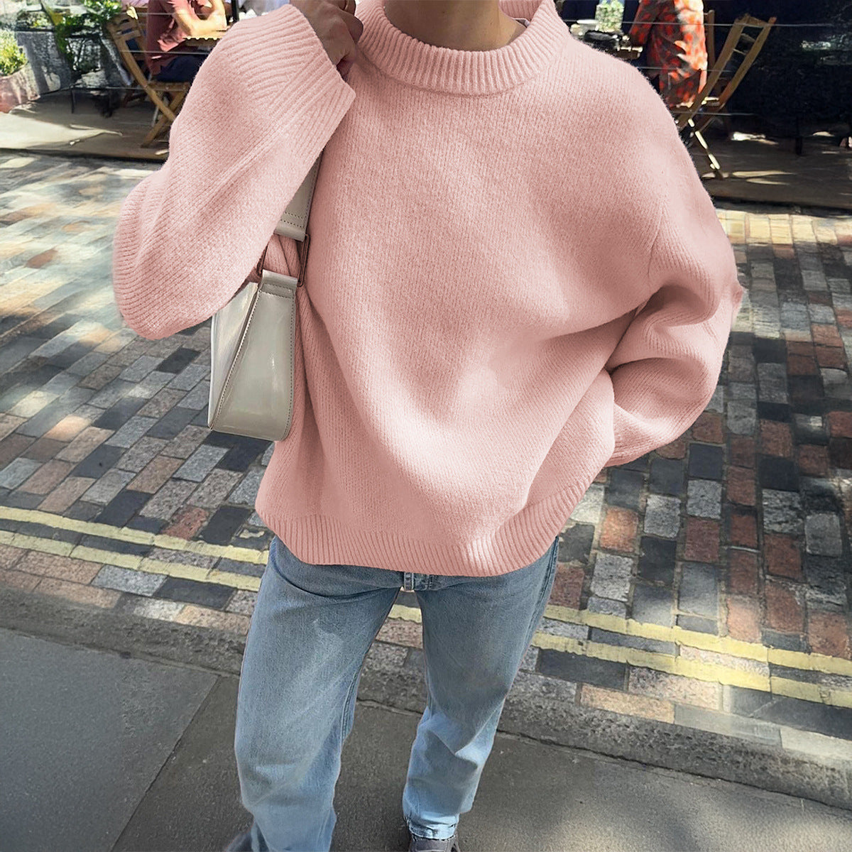 Casual Vacation Wool Long Sleeve T shirt Sweater Women Clothing Autumn Winter Bella Mia