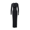 Fall Women Clothing Sexy Cutout Socialite Private Clothing Elegant Three Dimensional Floral Long Sleeve Slim Maxi Dress Bella Mia
