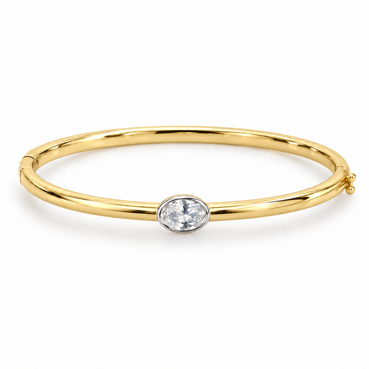 Drew Oval Cut Bezel Bangle