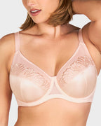 Plus-Size Pearl Shimmer Lace Minimizer Bra SheCurve