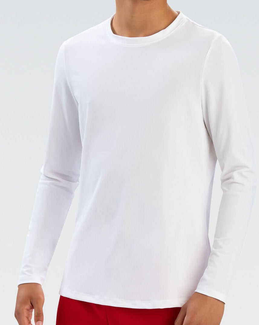 Rash Guard Long Sleeve for Men in White- FINAL SALE Smockingbird