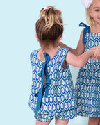 Blue Ikat Bloomer Set Smockingbird