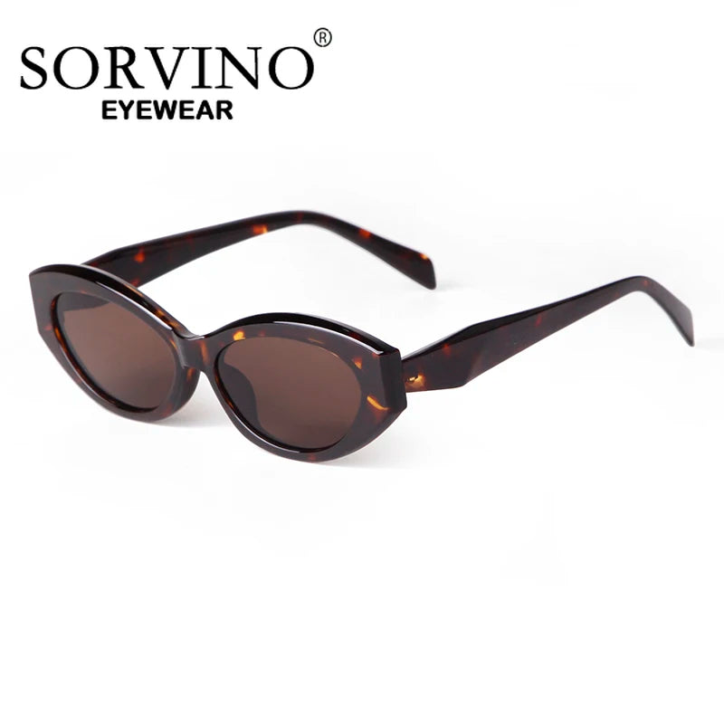 SORVINO 2025 Small Oval Women's Retro Brand Designer Glasses Outdoor Fashion Travel Goggles UV400 Men's and Women's Sunglasses