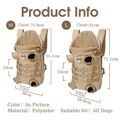 Front Dog Backpack Designer Shoulder Pet Carrier Bag Portable Carrying Puppy Hiking For Pet Outdoor Traveling Bags Accessories