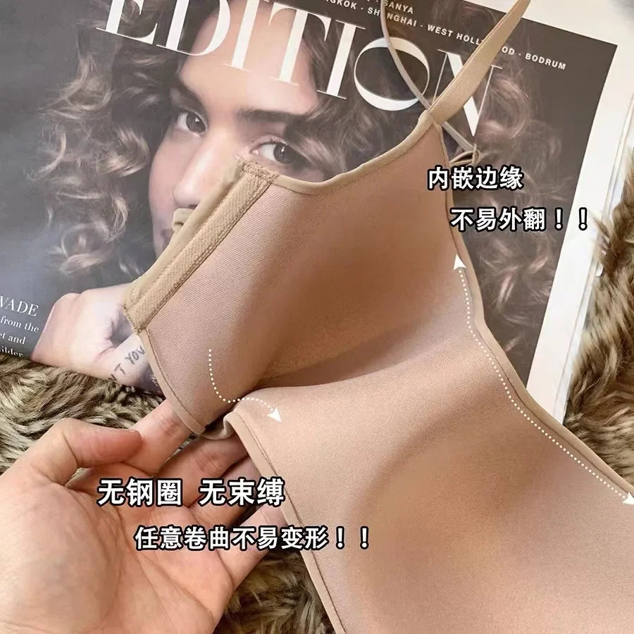 One Piece Sexy Bra Seamless Underwear with Thin Cups Gathered and No Steel Rings for Comfortable Breathable Tops Push Up Bra LUXLIFE BRANDS