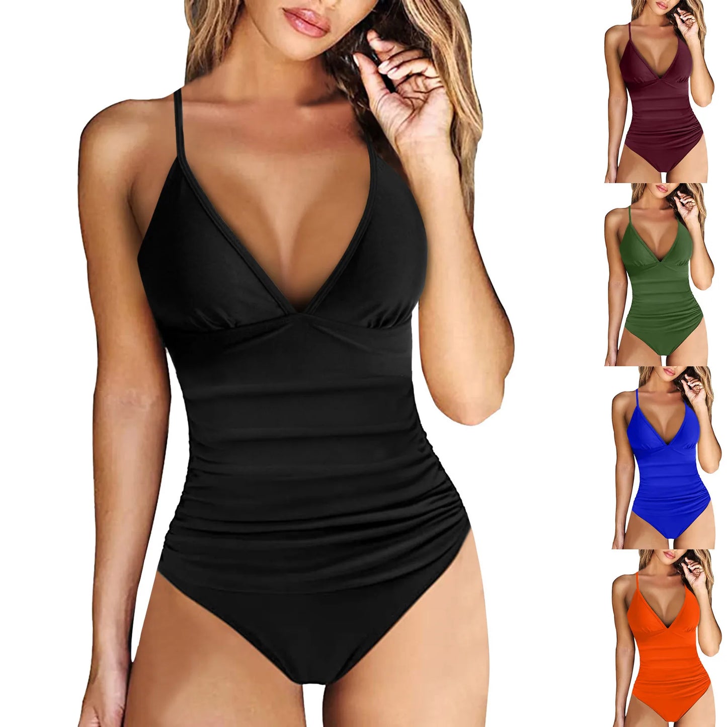 Mesh V-neck Backless One-Piece Swimsuit For Women Solid Black Sexy Monokini Swimwear 2023 Female Bathing Suit Beachwear LUXLIFE BRANDS