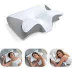 1pc Memory Foam Cervical Pillow, 2 in 1 Ergonomic Contour Orthopedic Pillow for Neck Pain, Contoured Support Pillows,Neck Pillow Luxlife Brands