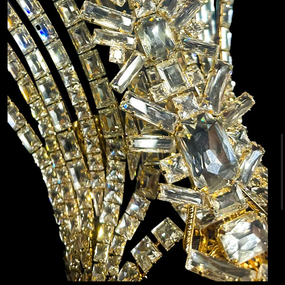 Geometric Crystal Glass Gemstone Headpiece