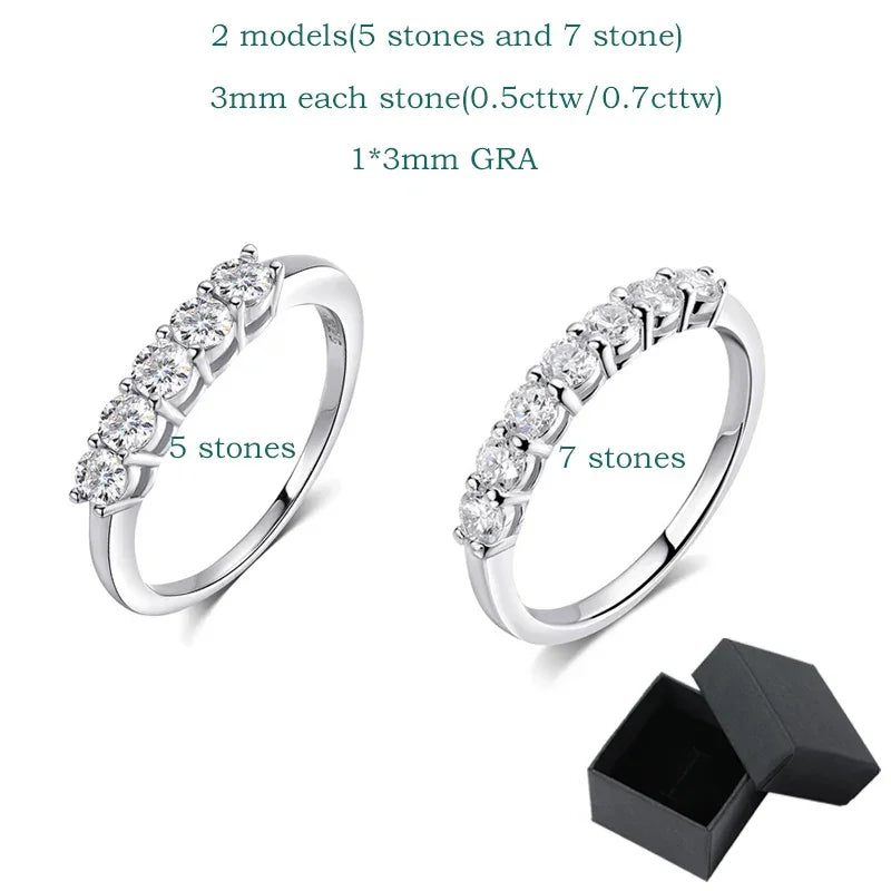 Love 0.7CT 3mm Moissanite Ring S925 Silver Luxlife Brands