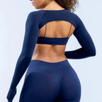New Sports Long Sleeve Shrug Seamless Spandex Woman Fitness Elastic Breathable Shrug Sports Long Sleeve（Not Contain Bra） Luxlife Brands