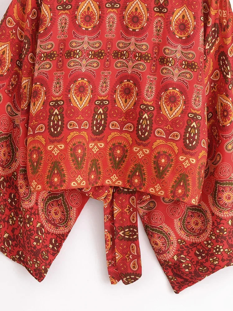 Vintage Boho Kimono Bikini Cover Up