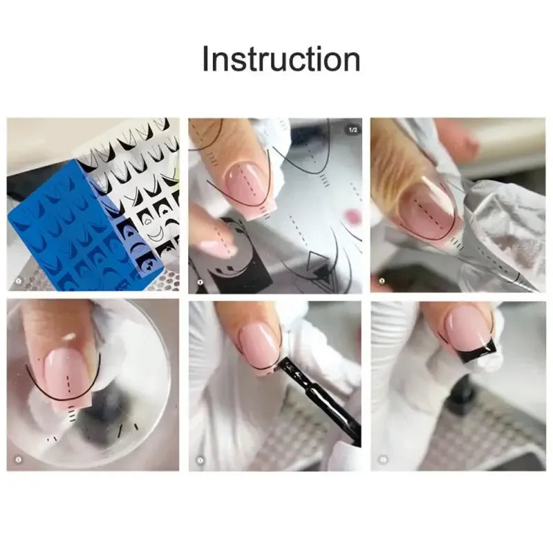 French Line Tips Nail Stamping Plates Stencil Forms Geometry Flowers Leaf Nail Art Stamp Templates Gel Polish Printing Plate LUXLIFE BRANDS