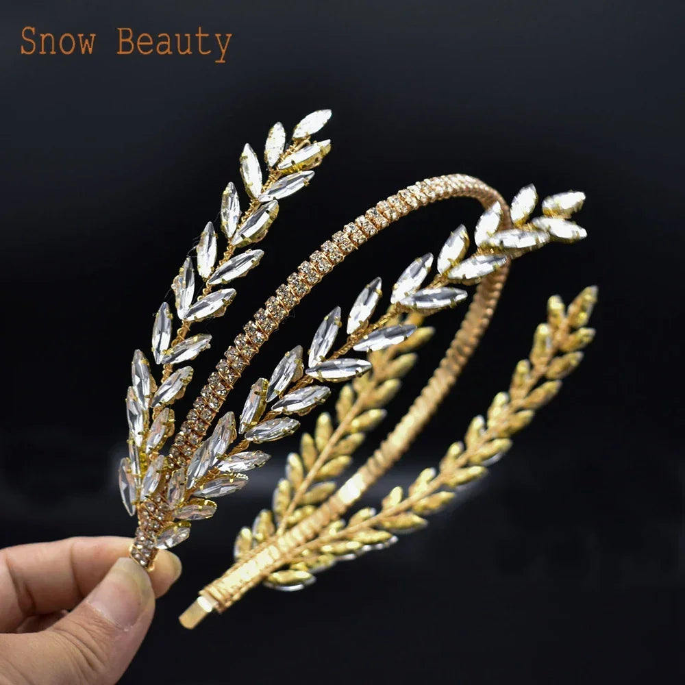 DZ030 Luxury Rhinestone Wedding Headband Bridal Headpieces Hair Accessories for Brides Women and Girls Bridesmaids Headdress LUXLIFE BRANDS