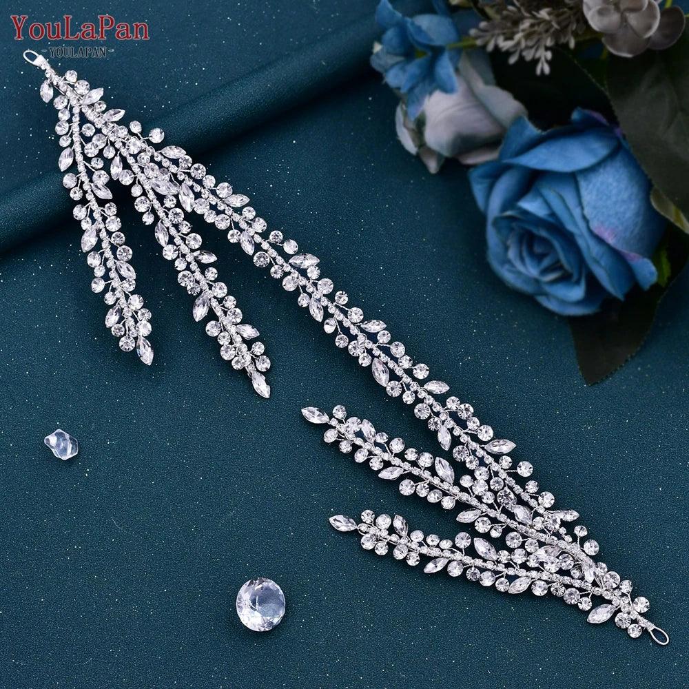 YouLaPan HP496 Fashion Woman Headband Rhinestone Bridal Headpiece Wedding Hair Accessories Bride Tiara Pageant Headdresses LUXLIFE BRANDS