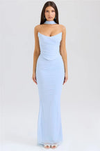 Elegant Wine Strapless Maxi Skirt Set Luxlife Brands
