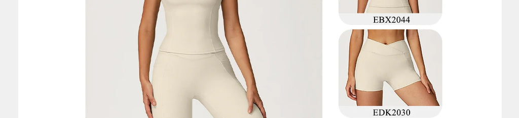 Hearuisavy 2Pcs Woman's Sports Set Naked-Feel Racerback Sports Tops Gym Tank Top Female Breathable High Waist Fitness Yoga Pants