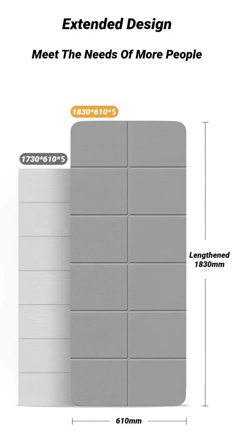 Non Slip Foldable Yoga Mat Eco Friendly