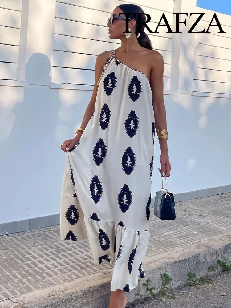 Boho Resort Print Casual Dress LUXLIFE BRANDS