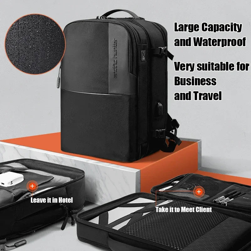 17.3 Inch 2 in 1 Backpack Bag 60L Carry On Travel Bag Luxlife Brands