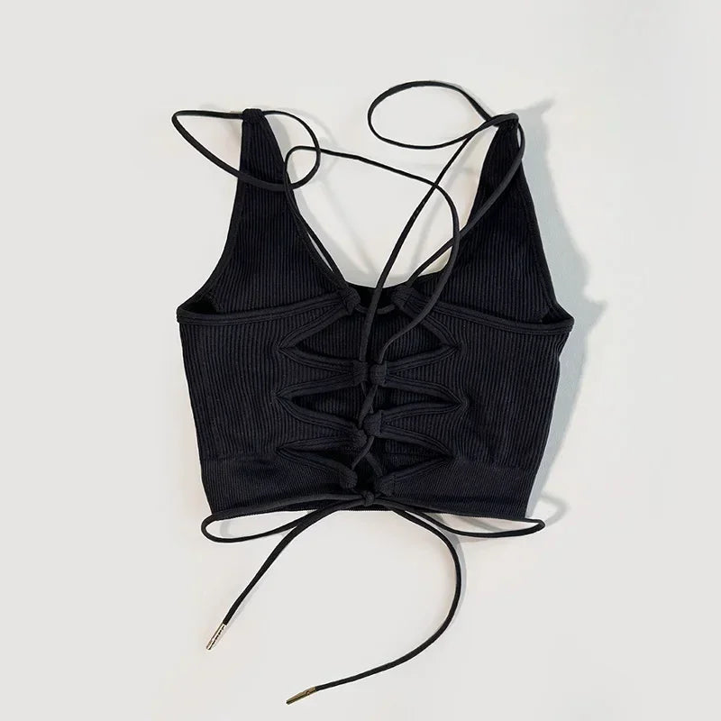 Yoga Sports Bras for Women Open Back Design Padded Crop Top Fitness Push Up Workout Running Gym Tops LUXLIFE BRANDS