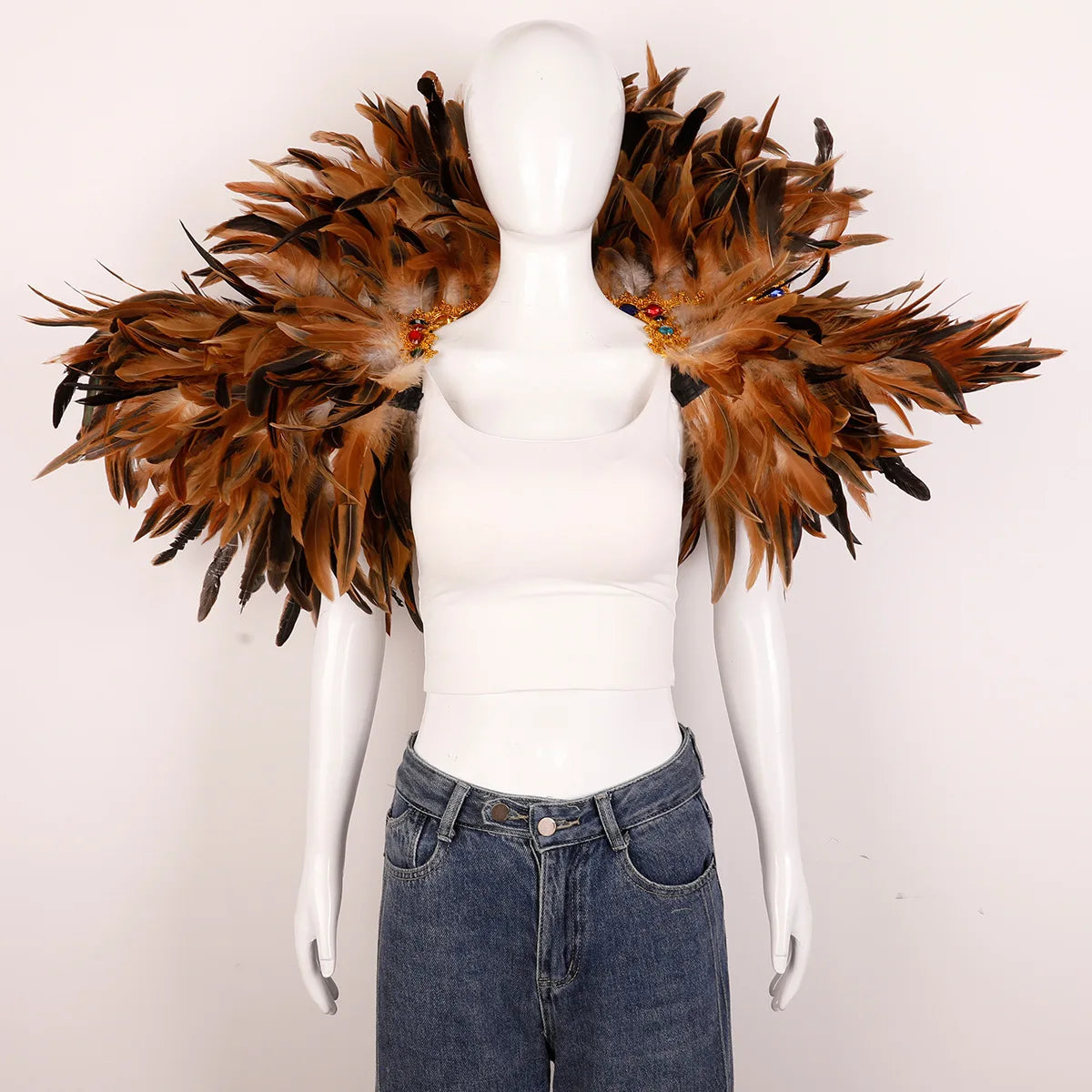 Festival Carnival Feather Shawl
