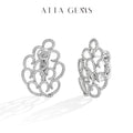 ATTAGEMS Snowflake Women's Earrings For Party S925 Silver Moissanite Earrings D VVS1 Yellow Gold Plated Gifts Sparkling Jewelry Luxlife Brands
