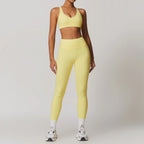 Hearuisavy 2-Piece Yoga Sets Sports Suit Women Fitness Tracksuit Running Workout Shirt Yoga Clothing Quick-Drying Gym Set Women Luxlife Brands
