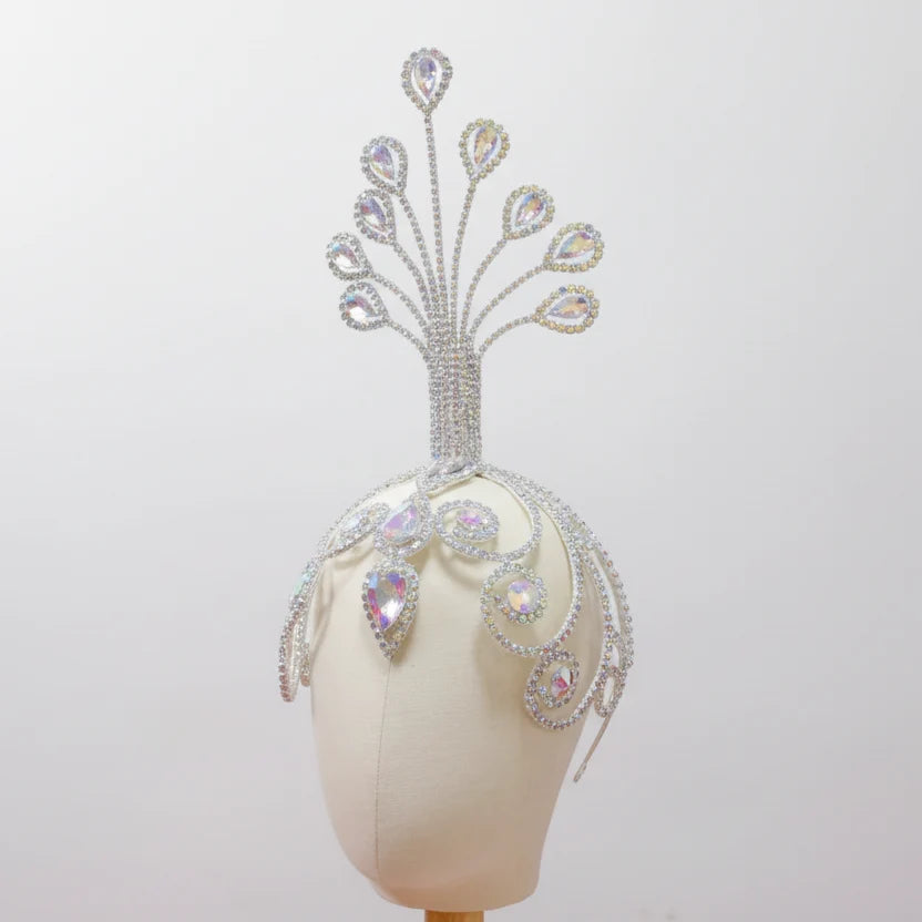Peacock Rhinestone Headpiece