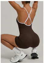 Workout Jumpsuit Sports Overalls Women Rompers Gym Clothing Running Bodysuits Fitness Suits Gym Tracksuit Sportswear Yoga Set Luxlife Brands