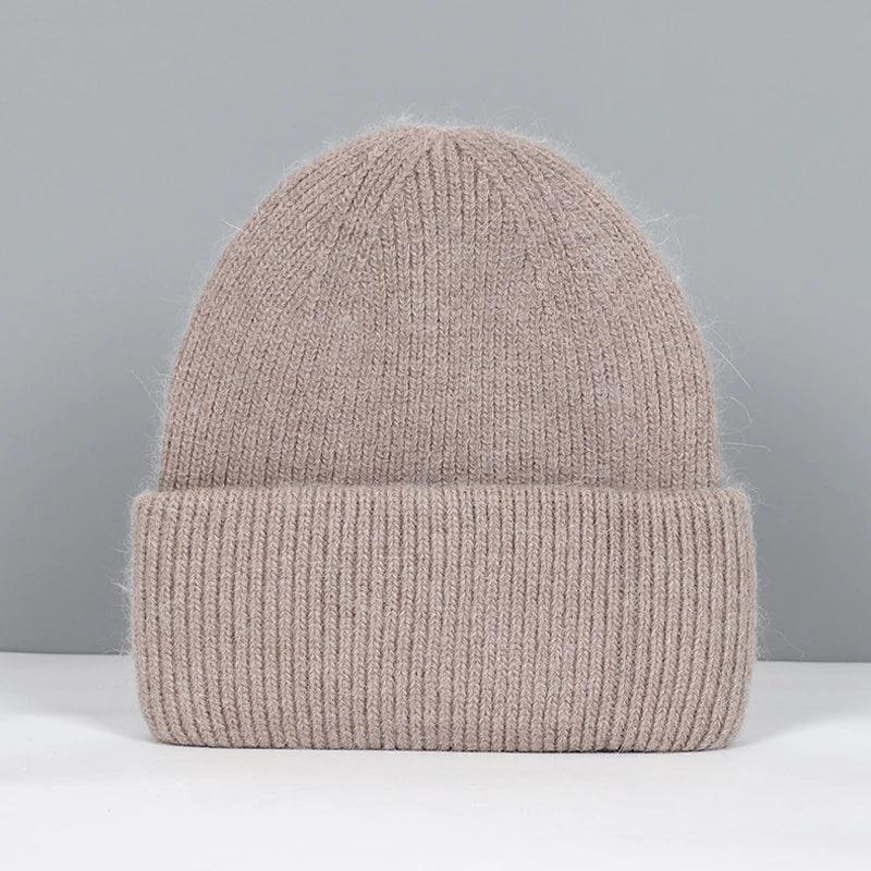 Women Winter Hat Real Rabbit Fur Winter Hats For Women Fashion Warm Beanie Hats Women Solid Adult Cover Head Cap
