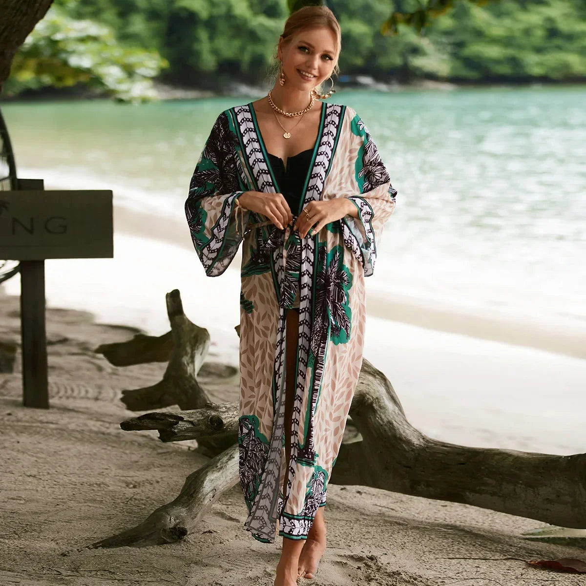 Happiness Kimono Beach Cover Up
