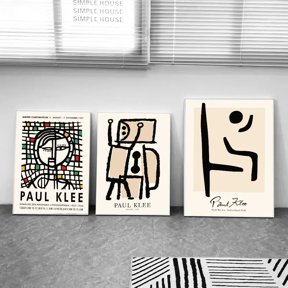 1PC Paul Klee Abstract Painting Artwork Poster Paper Print Home Living Room Bedroom Entrance Bar Restaurant Cafe Art Painting