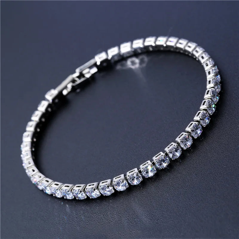 4mm Cubic Zirconia Tennis Bracelet