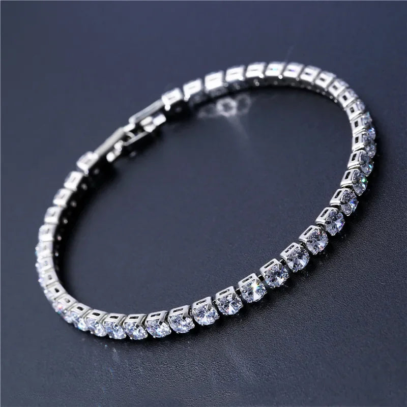 4mm Cubic Zirconia Tennis Bracelet Luxlife Brands