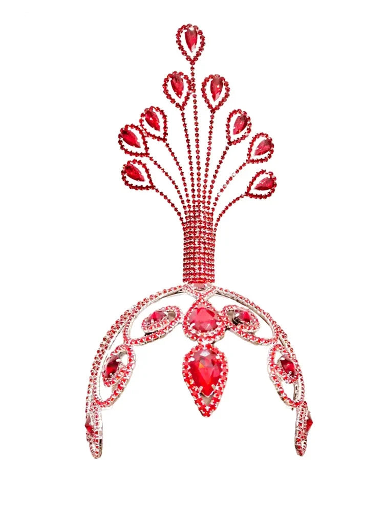 Peacock Rhinestone Headpiece