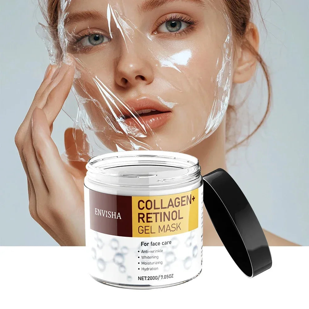 ENVISHA Anti-aging Collagen Retinol Gel Peel-off Mask Exfoliating Wrinkle Hydration Whitening Moisturizing Firming Beauty Health Luxlife Brands