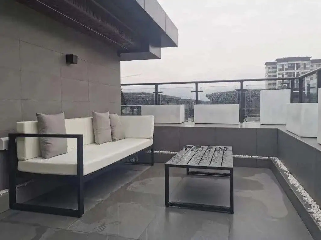 Aluminum Alloy Garden Sofas Waterproof Sunscreen Outdoor Furniture Home Courtyard Balcony Garden Sofa Coffee Table Combination L