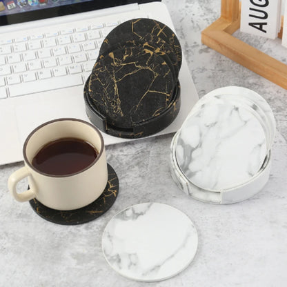 LUX Marble Coasters Heat Resistant 6pcs