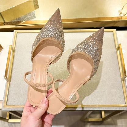 Bling Bridal Breathable Mule Pumps