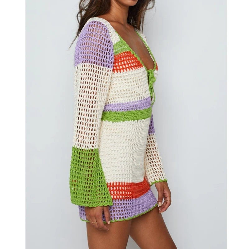 Vintage Crochet Mini Dress