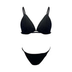 Women'S Triangle Bikini Set Sexy Deep V Beach Swimwear Spaghetti Strap Underwear Bikini G-String Sunbathing Two Piece Swimsuit Luxlife Brands