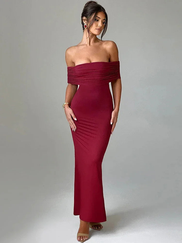 Unforgettable Low Back Maxi Dress LUXLIFE BRANDS