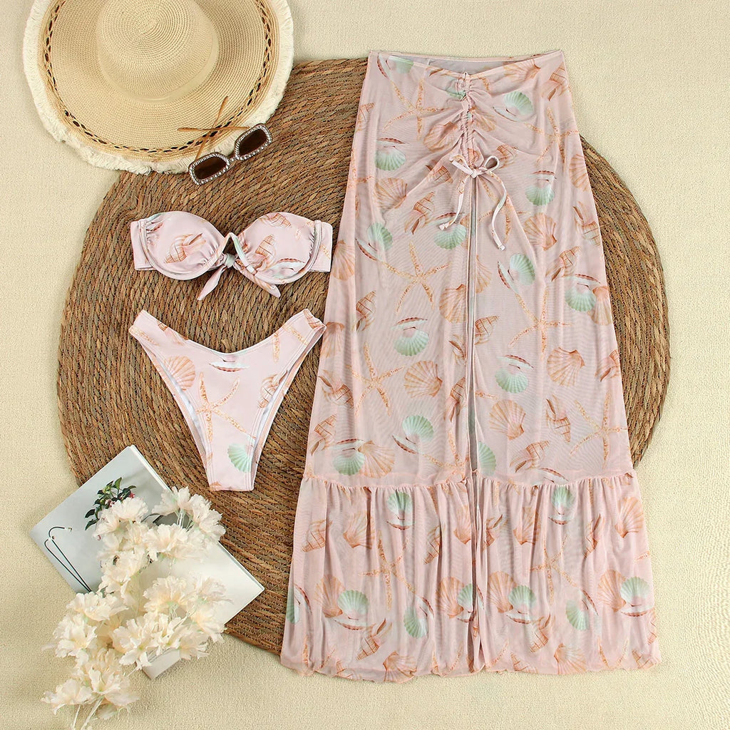 Bliss Resort Bikini + Skirt Set