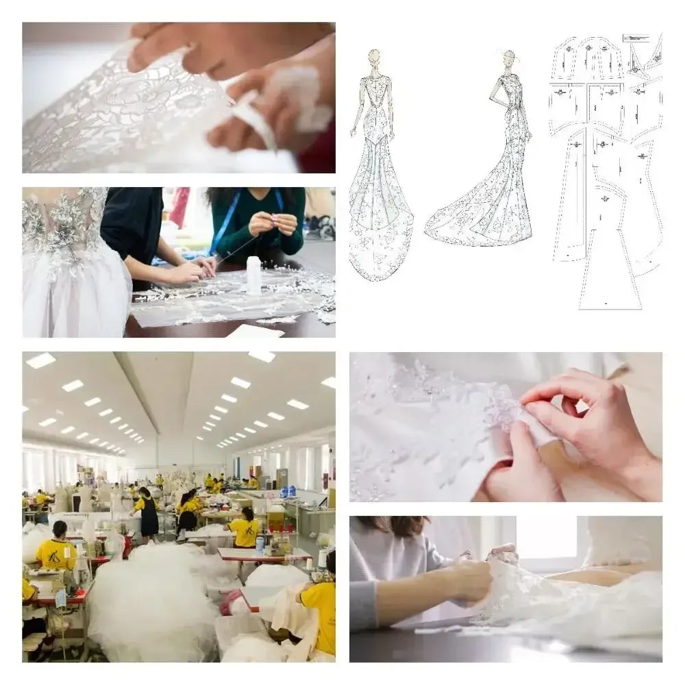 Customized square collar mermaid Evening Dresses spaghetti strap Party Dress 3D Flowers Sequined Lace Appliques Long Prom Gown Luxlife Brands