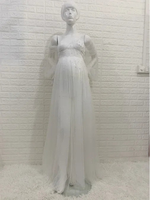 Maternity Pearl White Gown Luxlife Brands