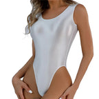 Summer Sleeveless High Cut Sexy Bodysuit Women Sexy Backless One-piece Rompers Female Tank Tops Bodysuit Stretch Bikini Swimwear Luxlife Brands