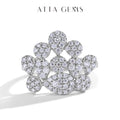 ATTAGEMS Real Moissanite Jewelry Set for Women D VVS1 S925 Sterling Silver Luxury Ring Earrings Bracelet Necklace  Wedding Gifts Luxlife Brands