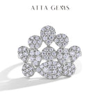 ATTAGEMS Real Moissanite Jewelry Set for Women D VVS1 S925 Sterling Silver Luxury Ring Earrings Bracelet Necklace  Wedding Gifts Luxlife Brands